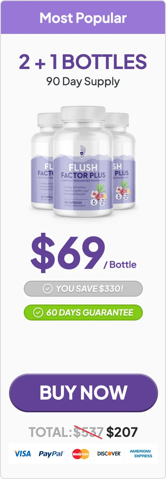 Flush Factor Plus 2 plus 1 bottle 90 day most popular pack